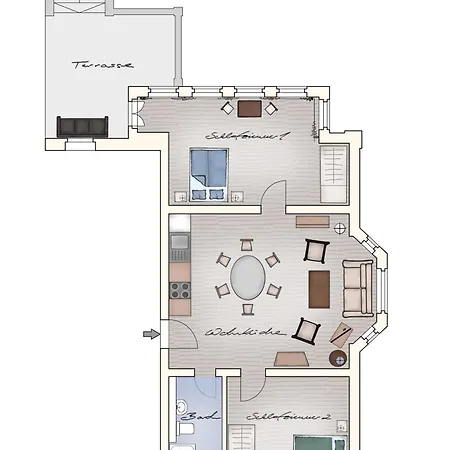 Apartman 3 Mit Gr Terrasse Und Wasserblick